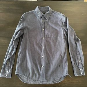 G-star Blue Cotton Button Down Shirt EUC Large